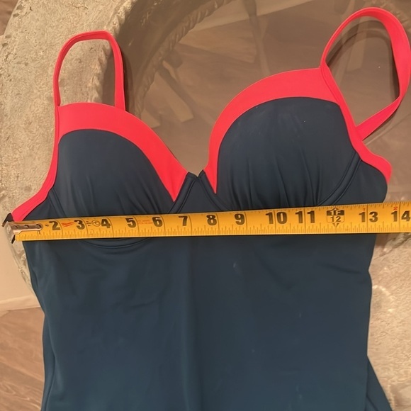 BODEN Milos Cup-Size Swimsuit one piece 32D underwire blue pink - Picture 6 of 7